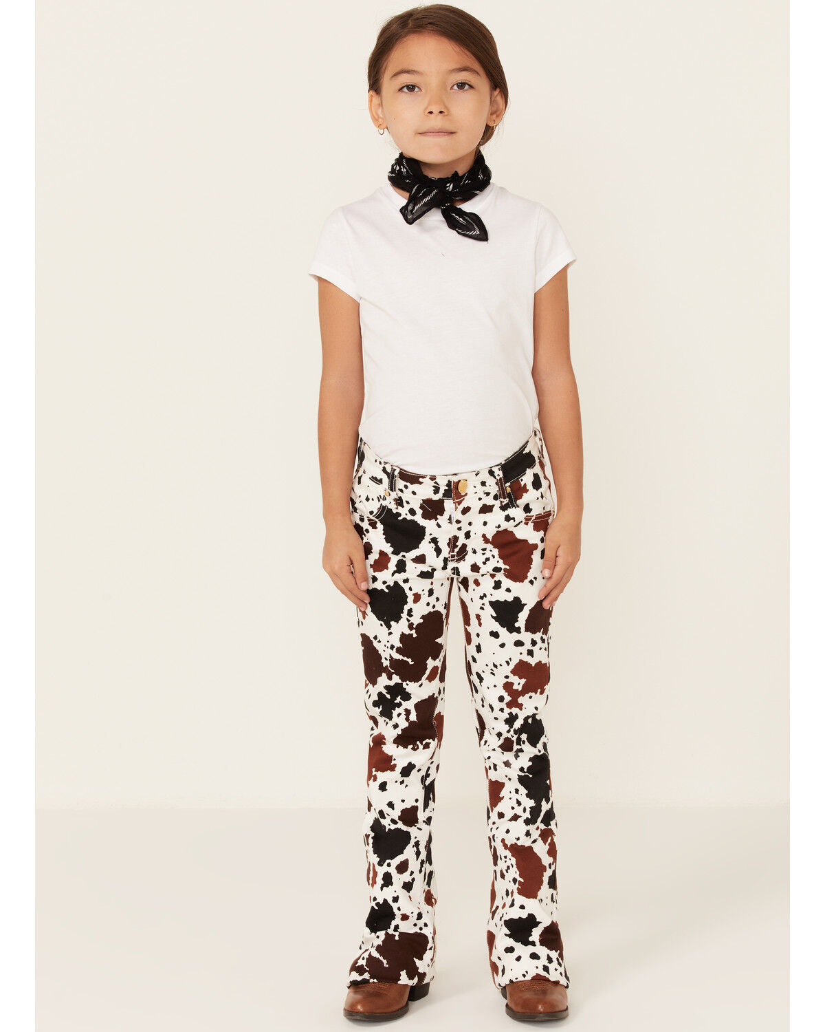 Image #1 - Ranch Dress'n Girls' Cattle Drive Stretch Jeans, White, hi-res