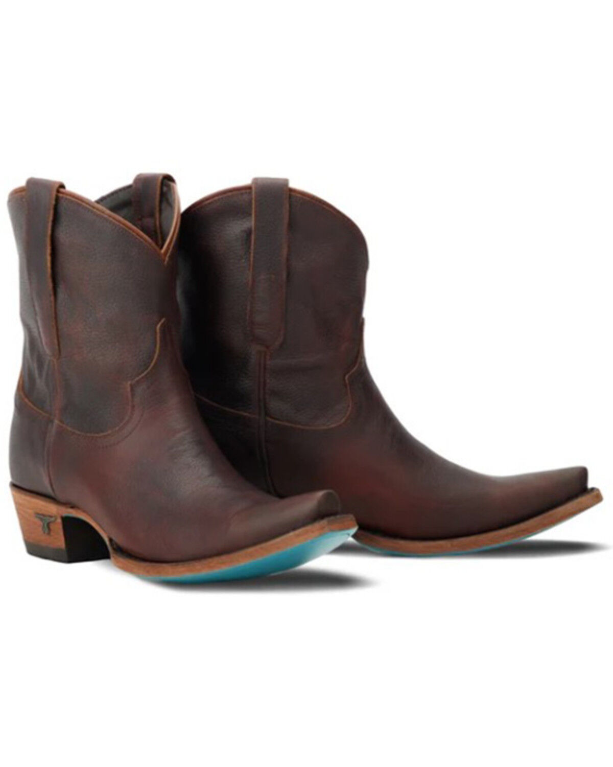 Image #1 - Lane Women's Emma Jane Western Booties - Snip Toe, Cognac, hi-res