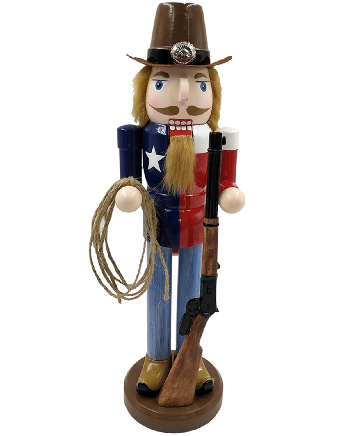 Image #1 - Santa's Workshop 14" Texas Cowboy Nutcracker, Brown, hi-res