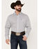 Wrangler Men's Classics Geo Print Long Sleeve Button-Down Western Shirt - Big, Navy, hi-res