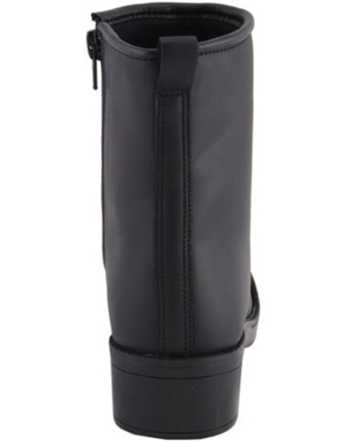 Image #5 - Milwaukee Leather Women's Clean Toe Cap Riding Boots - Round Toe, Black, hi-res