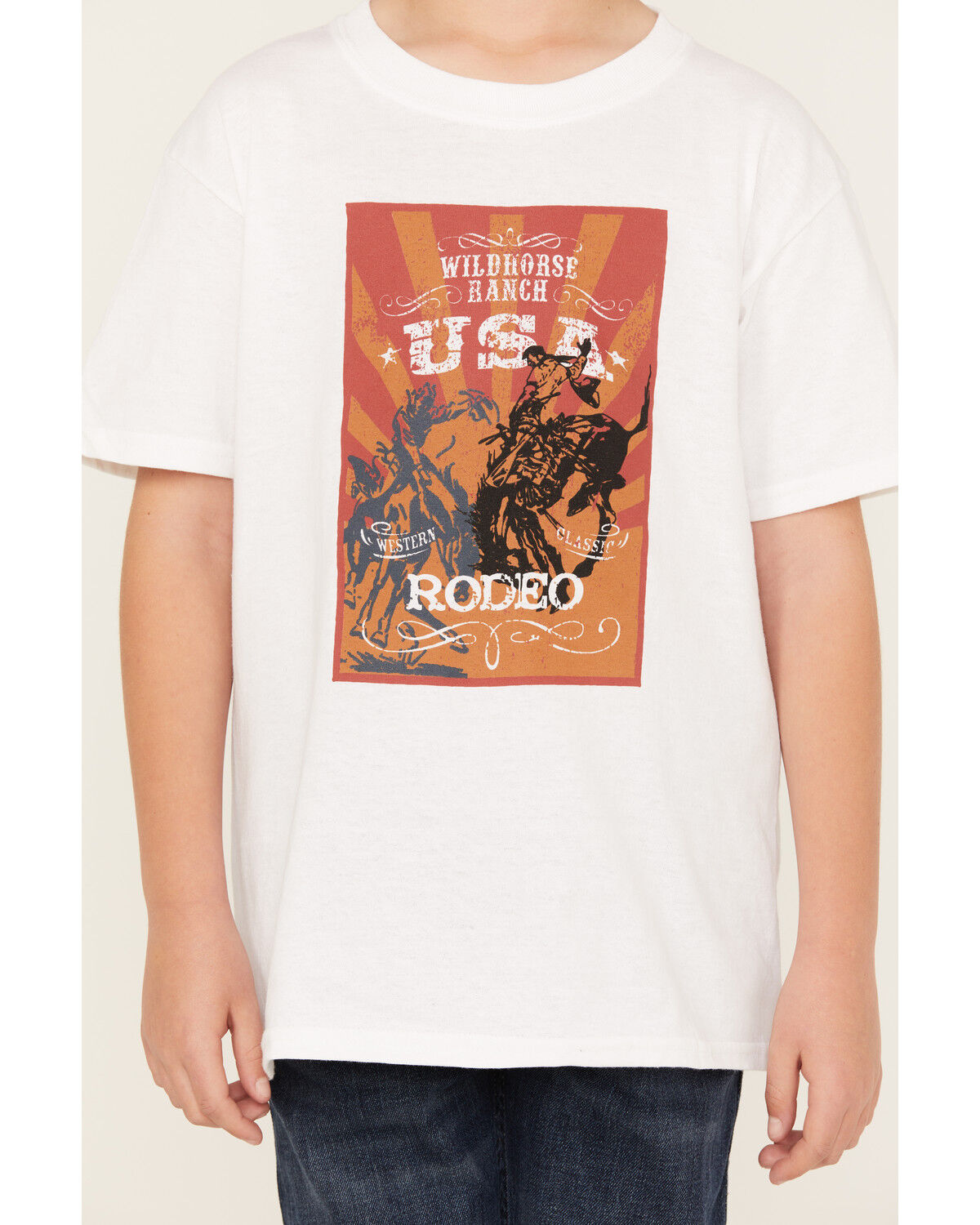 Image #3 - Cody James Boys' Rodeo Graphic Short Sleeve Western Shirt, Oatmeal, hi-res