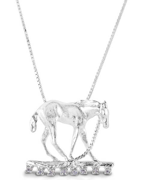  Kelly Herd Women's Foal & Halter Pendant Necklace , Silver, hi-res