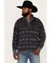 Image #1 - Ariat Men's Overdyed Southwesten Sweatshirt, Steel Blue, hi-res