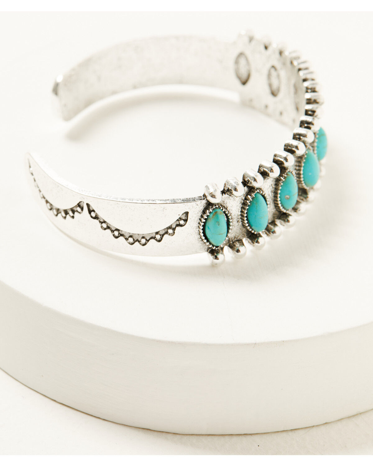 Image #3 - Shyanne Women's Cuff and Stretch Bead Statement Bracelet Set - 4 Piece, Turquoise, hi-res