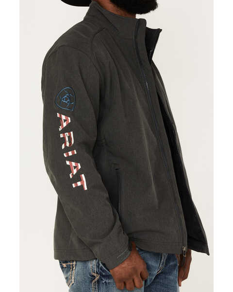 Image #3 - Ariat Men's Logo 2.0 Patriot Softshell Jacket - Big, Charcoal, hi-res