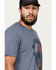 Image #2 - Moonshine Spirit Men's Winged Bottle Short Sleeve Graphic T-Shirt, Charcoal, hi-res