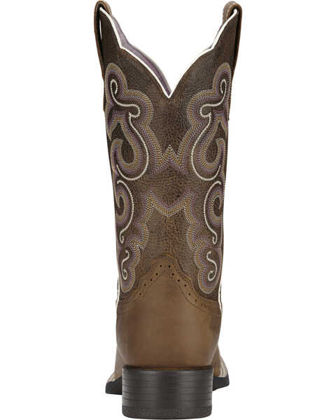 Ariat Women's Quickdraw Badlands Boot - Wide Square Toe, Brown, hi-res
