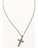 Image #2 - Cody James Men's Textured Cross Necklace, Silver, hi-res