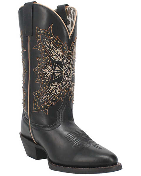 Laredo Women's Journee Western Boots - Medium Toe , Black, hi-res