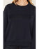 Image #3 - Wrangler Retro Women's Satin Logo Embroidered Crewneck, Navy, hi-res