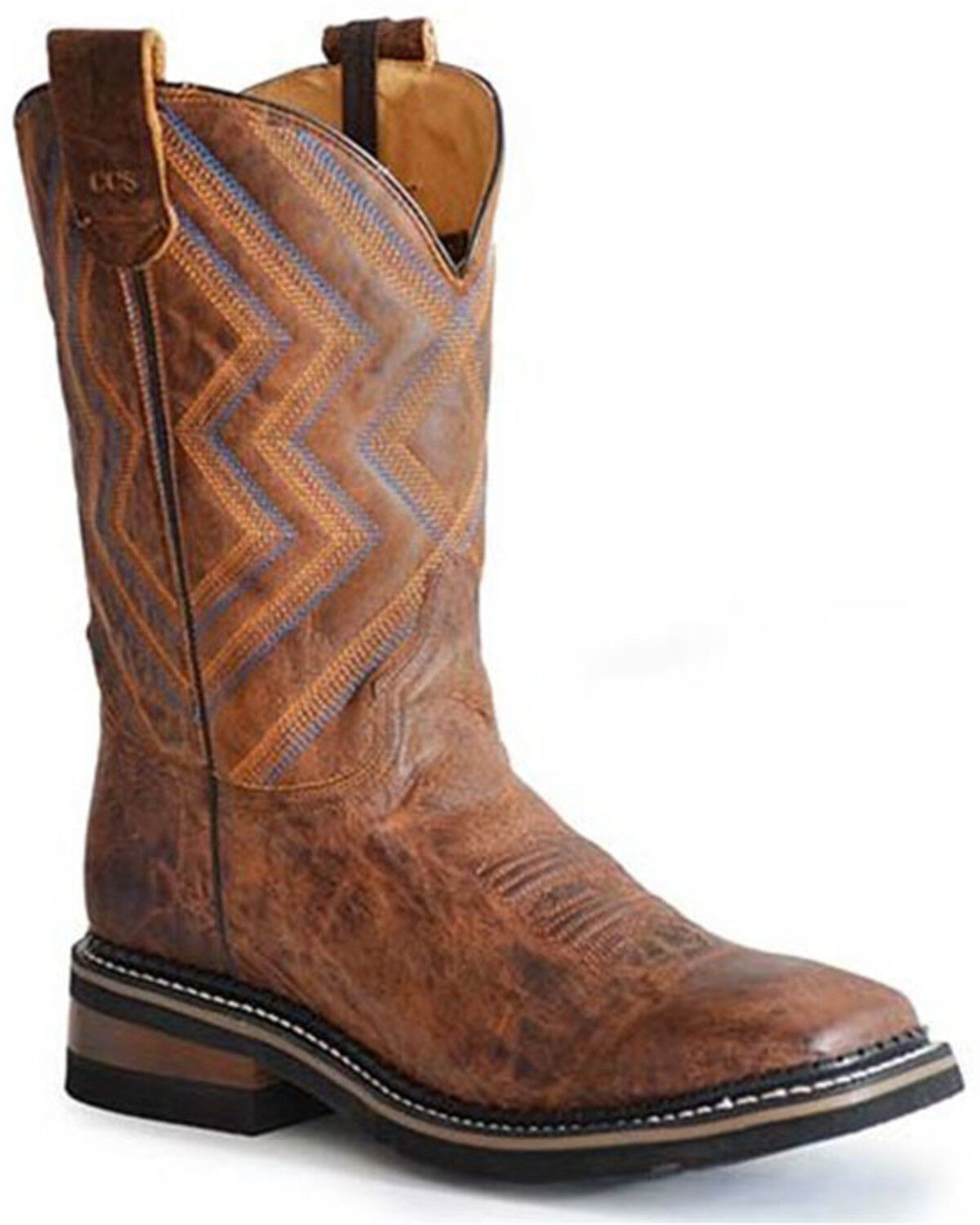 Image #1 - Roper Men's Ranch Western Boots - Square Toe, Brown, hi-res