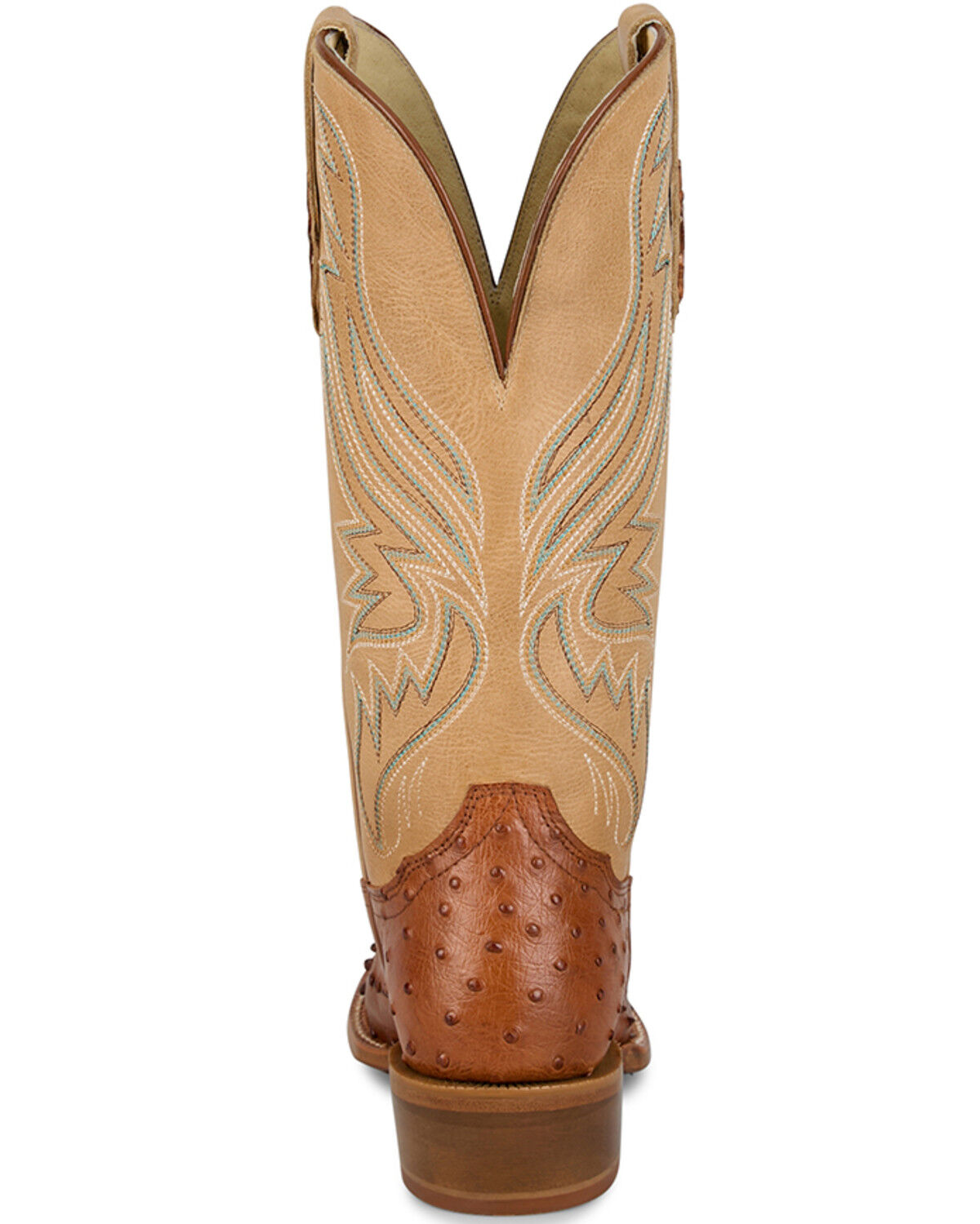Image #5 - Tony Lama Women's Zaire Exotic Full Quill Ostrich Western Boots - Square Toe, Cognac, hi-res