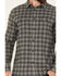 Brothers & Sons Men's Burleson Everyday Plaid Print Long Sleeve Button-Down Flannel, Black, hi-res