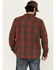 Image #4 - Brothers and Sons Men's Bronson Plaid Print Long Sleeve Button-Down Flannel Shirt, Wine, hi-res