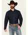 Image #1 - Wrangler Men's Medium Wash Denim Long Sleeve Snap Western Shirt, Medium Wash, hi-res