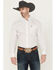 Image #1 - Ariat Men's Ross Wrinkle Free Geo Print Long Sleeve Button-Down Western Shirt, White, hi-res