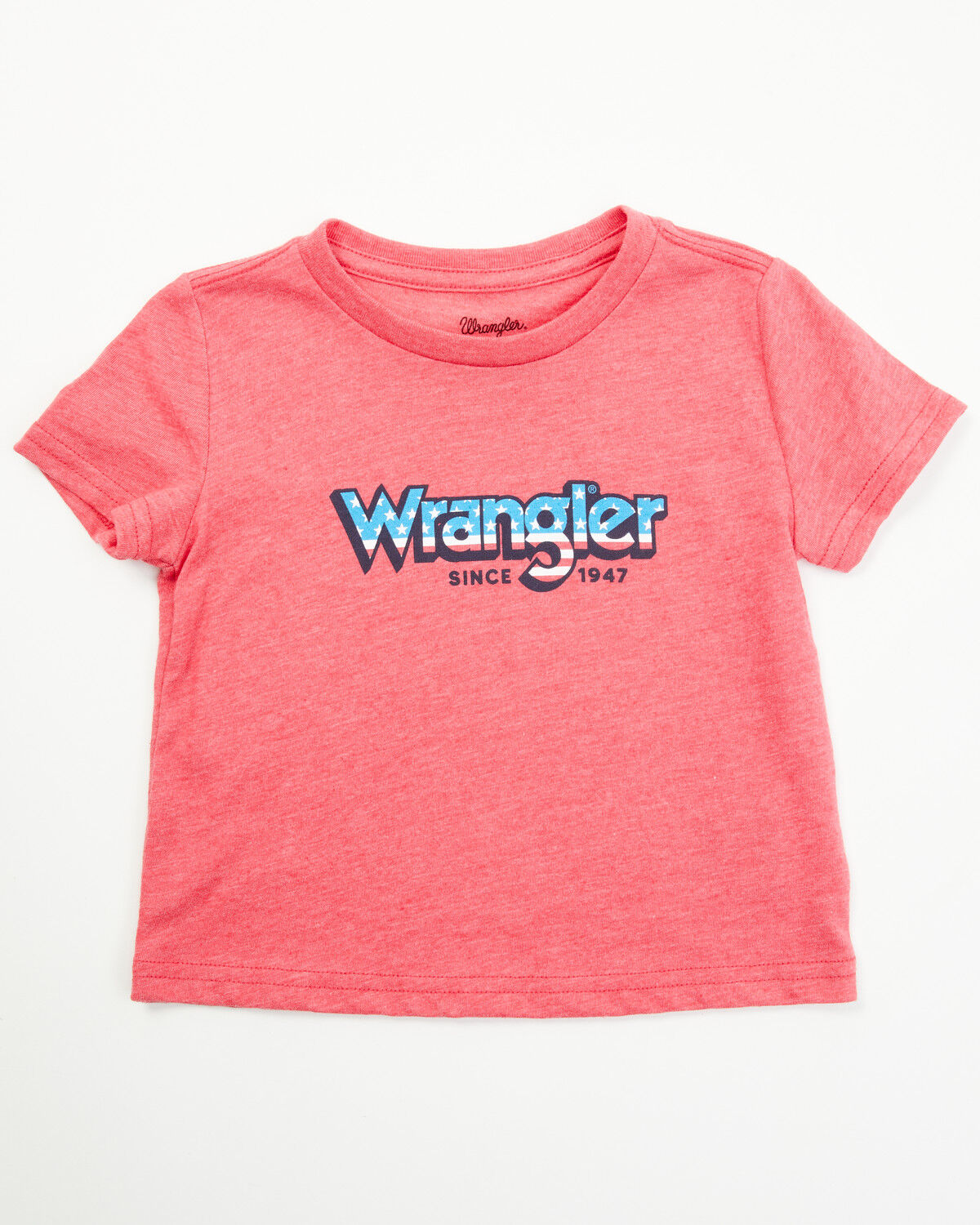 Image #1 - Wrangler Toddler Boys' Stars And Stripes Logo Short Sleeve T-Shirt, Red, hi-res