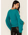 Image #3 - Wrangler Women's Teal Surplice Knit Bell Sleeve Top, Teal, hi-res