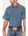 Panhandle Men's Performance Arrow Geo Print Short Sleeve Button Down Western Shirt , Blue, hi-res
