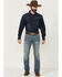 Image #1 - Cinch Men's Ian Medium Wash Slim Bootcut Rigid Denim Jeans, Indigo, hi-res