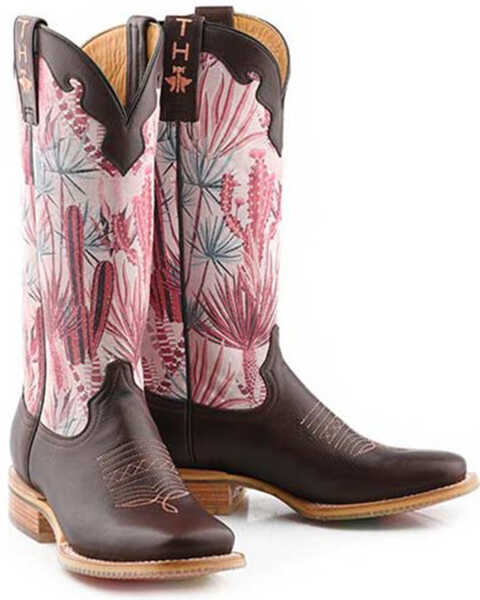Image #1 - Tin Haul Women's Pinktalicious Western Boots - Broad Square Toe, Brown, hi-res