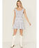 Image #1 - Wrangler Retro Women's Ruffle Smocked Mini Dress, Blue, hi-res