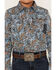 Image #3 - Cody James Boys' Paisley Print Long Sleeve Snap Western Shirt, Light Blue, hi-res