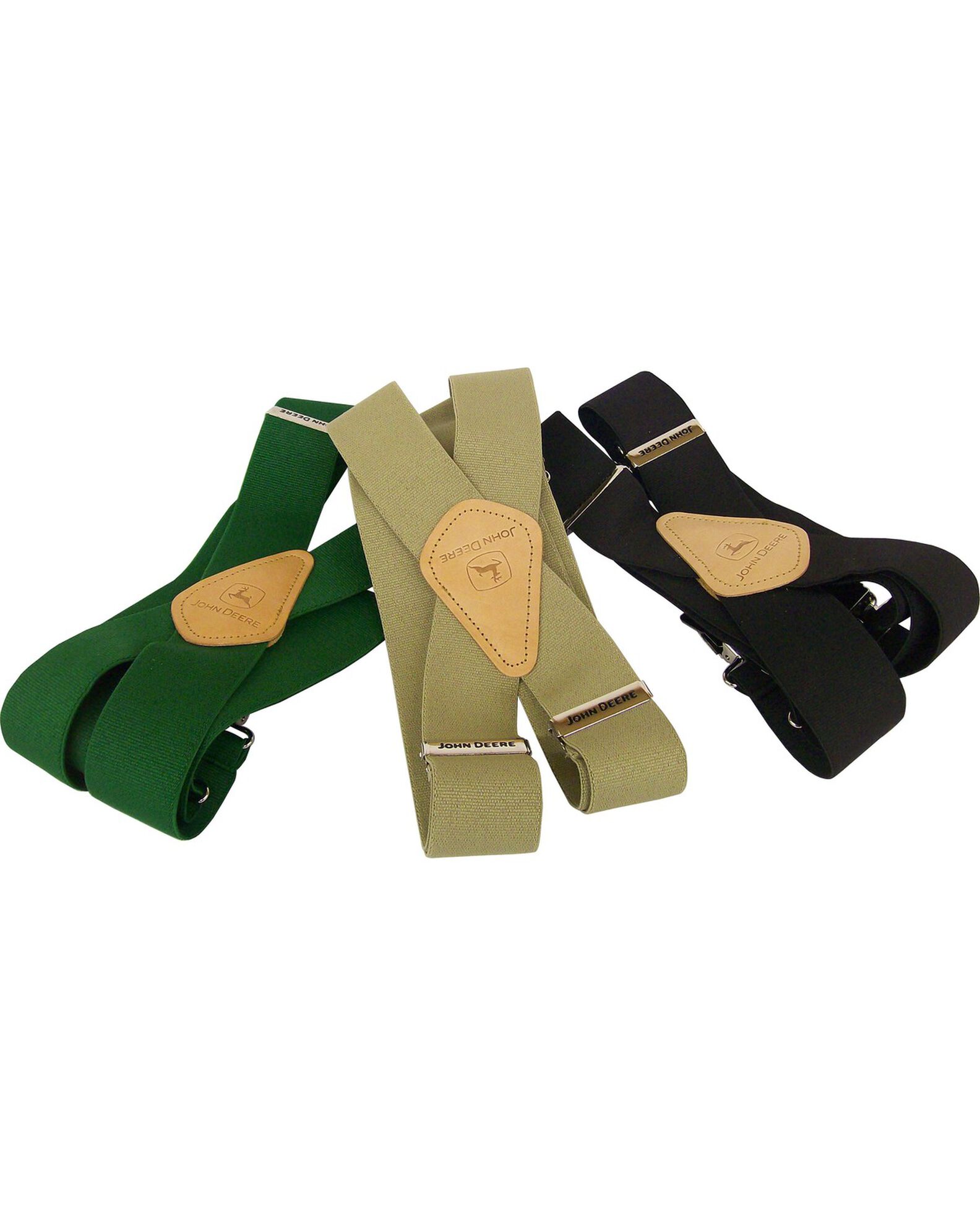 Image #1 - John Deere Leather Patch Suspenders, , hi-res