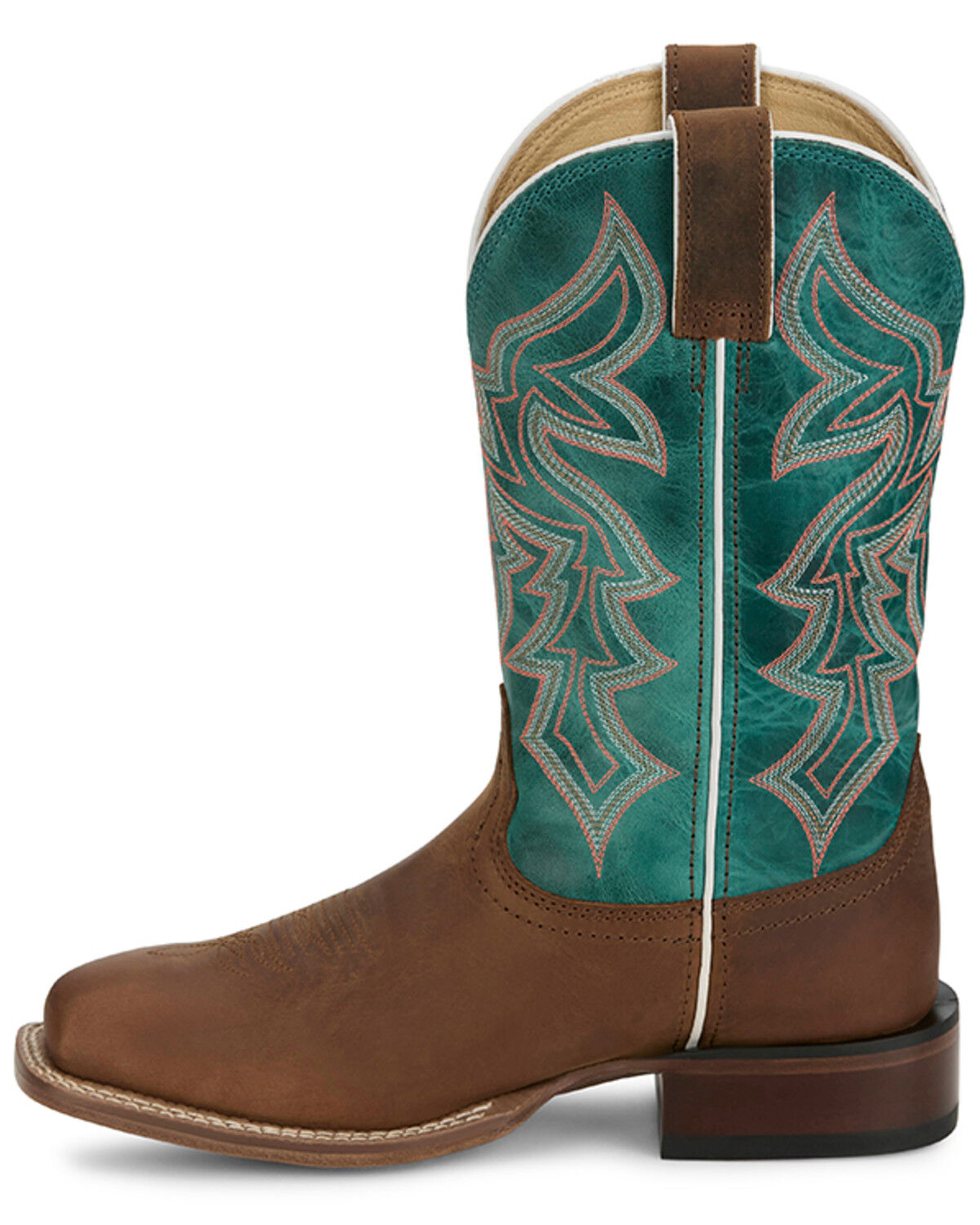 Image #3 - Justin Women's Miss Elle Western Boots - Broad Square Toe, Brown, hi-res