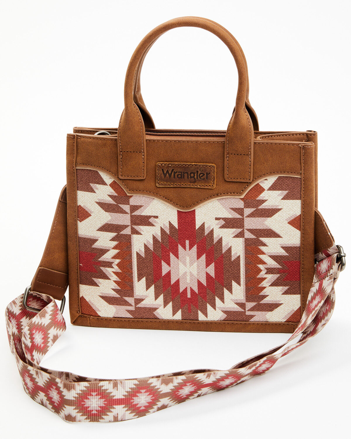 Image #2 - Wrangler X Boot Barn Women's Southwestern Print Crossbody Bag, Brown, hi-res