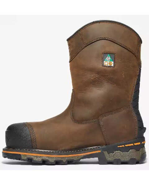 Image #3 - Timberland Pro Men's Boondock Waterproof Pull-On Work Boots - Composite Toe , Brown, hi-res