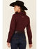 Image #4 - Ariat Women's Zinfandel Team Kirby Stretch Long Sleeve Button Shirt, Burgundy, hi-res