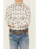 Image #3 - Rock & Roll Denim Boys' Steer Head Southwestern Print Long Sleeve Pearl Snap Stretch Western Shirt, White, hi-res