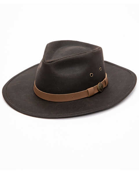 Outback Trading Co Men's Kodiak Oilskin Sun Hat, Brown, hi-res