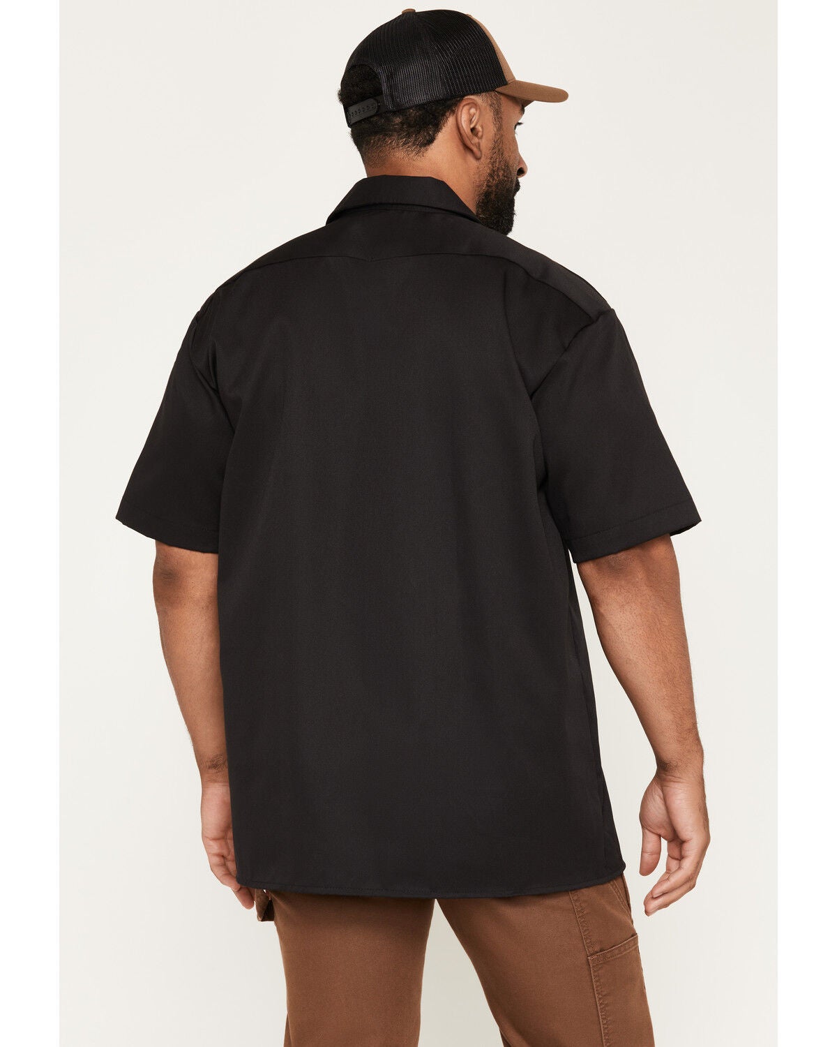 Image #4 - Dickies Men's Solid Twill Short Sleeve Button-Down Work Shirt, No Color, hi-res