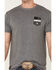 Howitzer Men's Heather Charcoal Freedom Union Graphic Short Sleeve T-Shirt , Charcoal, hi-res