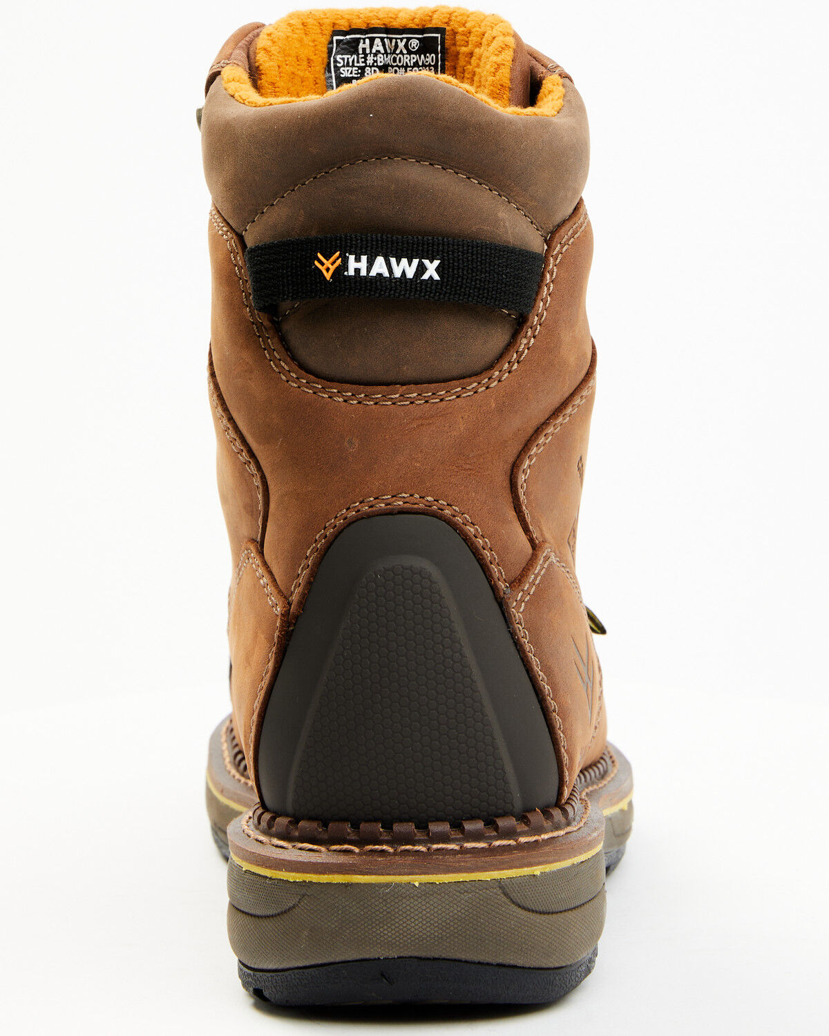 Image #5 - Hawx Men's 8" Crew Chief Internal Internal Met Guard Work Boots - Composite Toe, Brown, hi-res