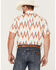 Dale Brisby Men's Digital Print Short Sleeve Snap Western Shirt , Natural, hi-res