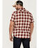 Flag & Anthem Men's Greensboro Vintage Plaid Print Short Sleeve Snap Western Shirt , Red, hi-res
