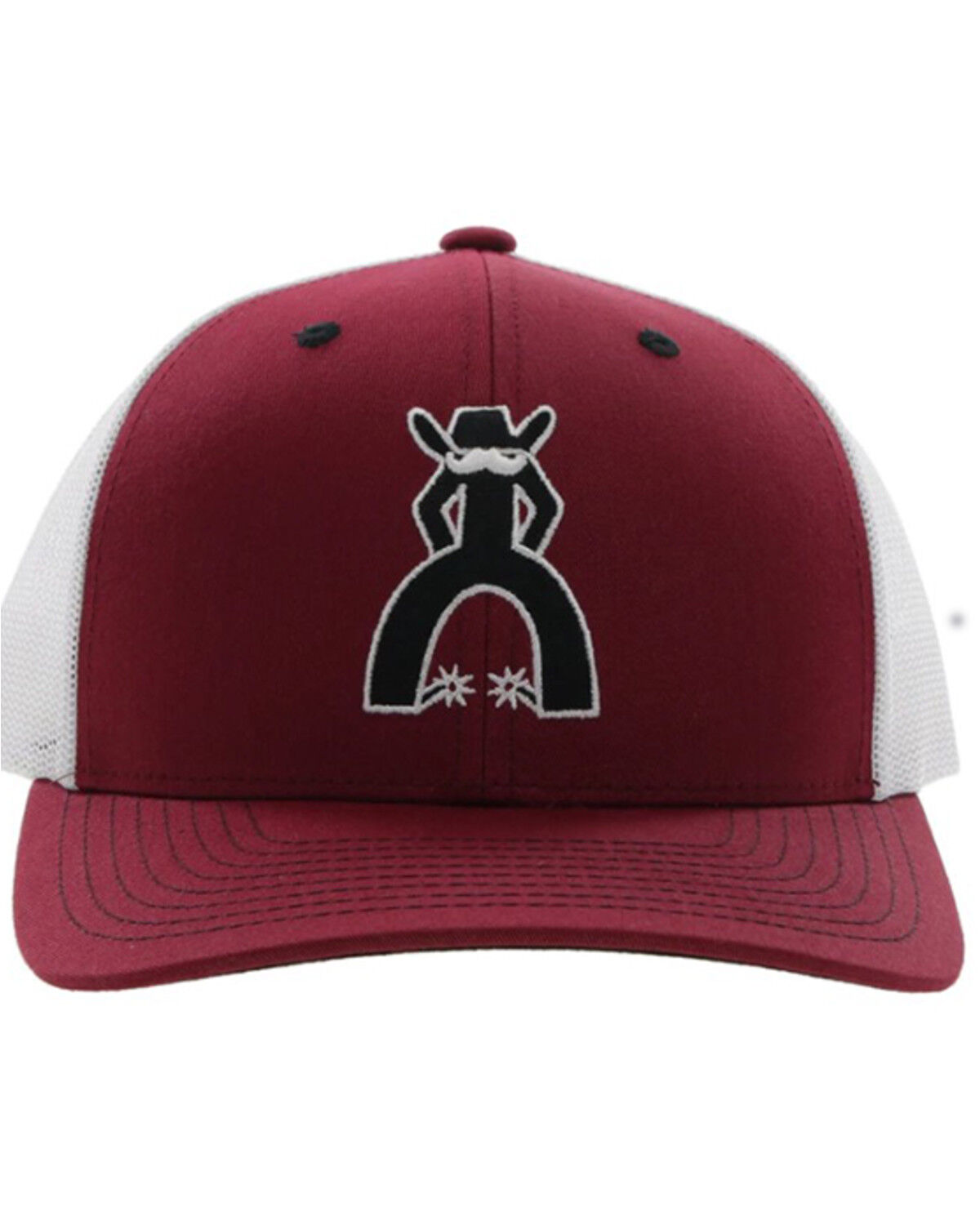 Image #3 - Hooey Men's Punchy Logo Embordered Trucker Cap, Maroon, hi-res