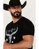 Image #2 - Cody James Men's Navajo Steerhead Logo Short Sleeve Graphic T-Shirt, Black, hi-res