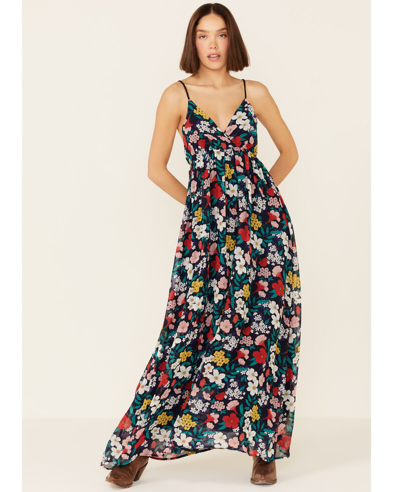 Molly Bracken Women's Floral Maxi Dress, Navy, hi-res