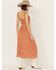 Image #4 - Rock & Roll Denim Women's Sleeveless Smocked Midi Dress, Rust Copper, hi-res