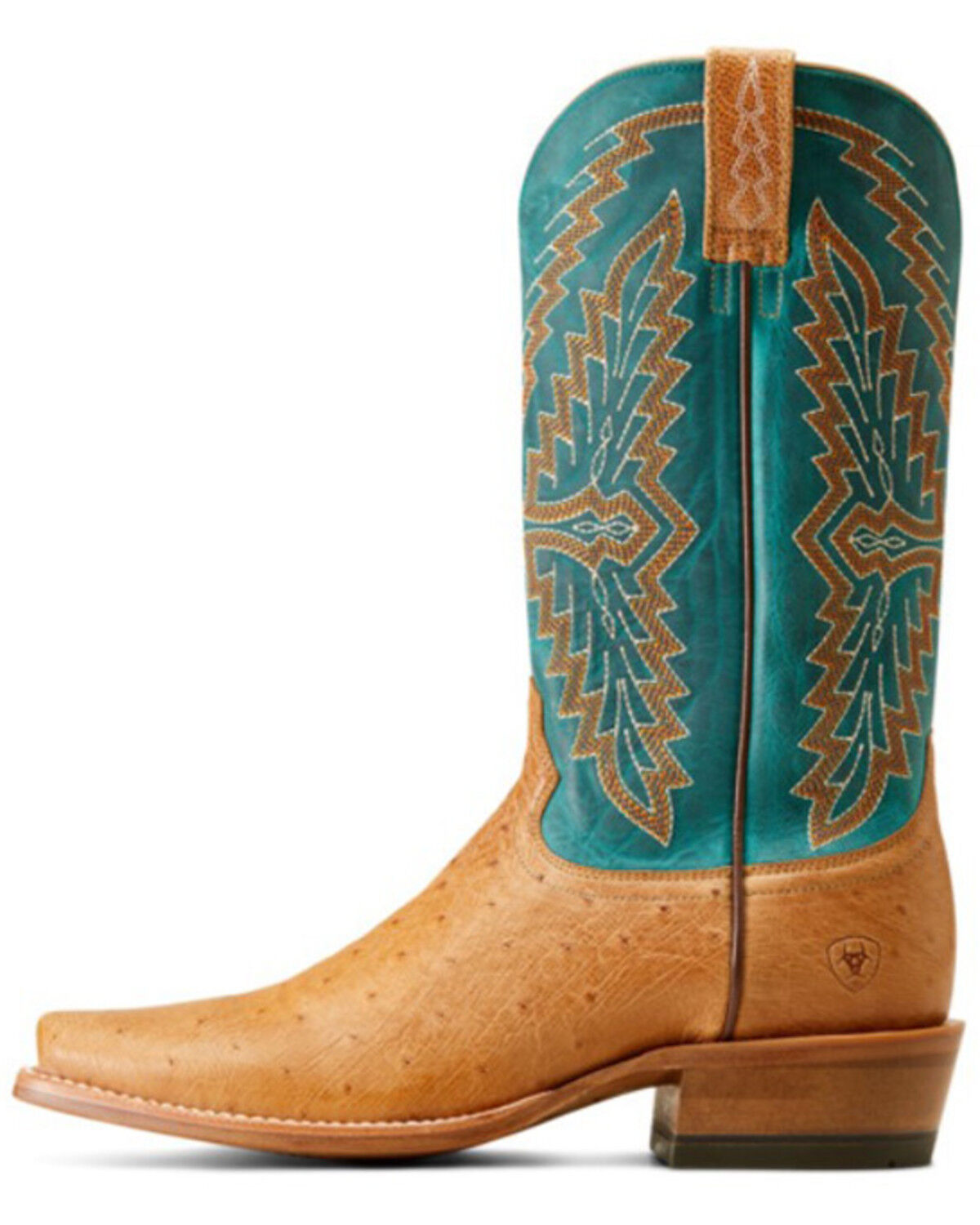 Image #2 - Ariat Men's Futurity Slider Exotic Ostrich Western Boots - Square Toe, Brown, hi-res