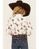 Image #4 - Wrangler Girls' Rodeo Long Sleeve Snap Western Shirt, White, hi-res