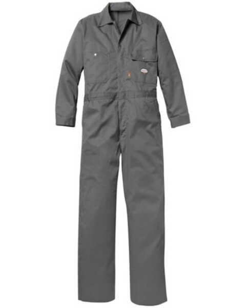 Rasco Men's FR Solid Grey Twill Work Coveralls - Big , Grey, hi-res