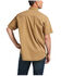 Image #2 - Ariat Men's Solid Rebar Washed Twill Short Sleeve Button Down Work Shirt , Beige/khaki, hi-res