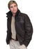 Scully Zip-Out Front & Collar Lambskin Jacket, Brown, hi-res