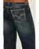 Image #2 - Rock & Roll Denim Men's Double Barrel Medium Vintage Wash Relaxed Bootcut Rigid Jeans, Medium Wash, hi-res